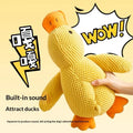 Cute Charging Duck Squeaky Plush Dog Toy for Golden Retriever Teddy Chew Teething Boredom Relief Small Yellow Duck Pet Supplies