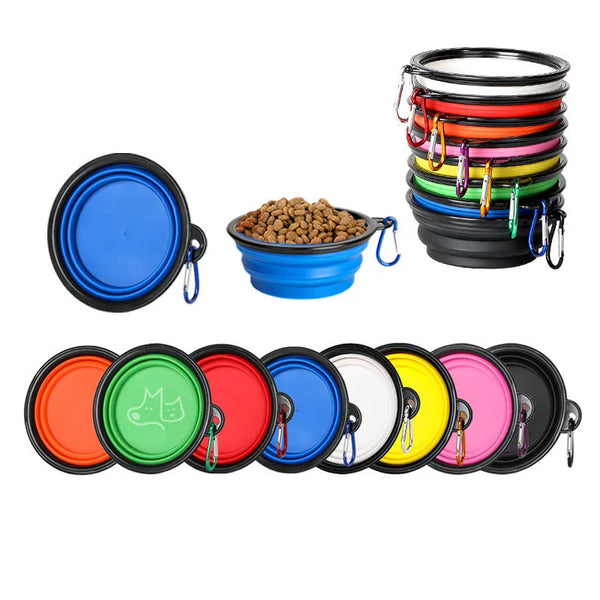Portable collapsible bowl for stress-free travel with your pet