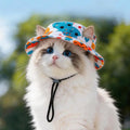 1PC Pet Sun Hat Adjustable Pet Sun Hat Cat Dog Breathable Dog Sunshade Hats Outdoor Travel Pet Fisherman Hat Sun Protection