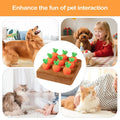 Dog Puppy Snuffle Mat Funny Enrichment Interactive Pet Carrot Puzzle Toy Dog Activity Mat for Boredom Relief Foraging Training