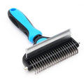 Professional 2In1 Double-Sided Pet Grooming Brush Dog Comb Rake Comfortable Handle For Dogs Cats Remove Knots Tangles Easily