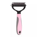 Double Sided Pet Deshedding Brush Stainless Steel Dog Comb Grooming Tool for Shedding And Dematting - Effective Pet Care
