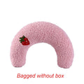 Soft Plush Pet Cat Pillow U-shaped Neck Protection Deep Sleep Cushion for Small Dogs Puppy Kitten Bed Accessories Calming Toy