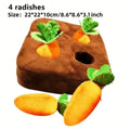 Carrot Snuffle Mat for Dogs Cats Puzzle Toy with Carrots for Small Medium Large Interactive Pet Stress Relief Dogs Chew Toys