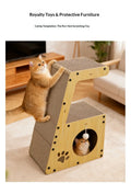 Vertical Corrugated Cardboard Cat Scratcher Durable Sofa Protector Cat Bed Scratch Pad Kitten Toy Cat Tower Cat Scratcher