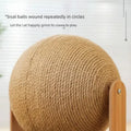 2-in-1 Wooden Cat Scratching Post And Ball Set Durable Solid Wood Sisal Scratch Board Interactive Paw Toy for Cats And Kittens