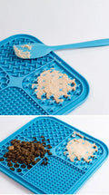 Pet Licking Mat with Suction Cup Slow Feeder Food-Grade Silicone Dog Treat Mat for Anxiety Relief Slow Eating Choking Prevention
