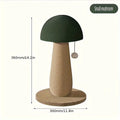 Mushroom Shape Cat Scratching Post with Hanging Ball, Sisal Rope Cat Scratcher Toy for Indoor Cats, Fun Play Center To Save