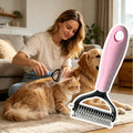 Cat Hair Removal Comb Dog Hair Removal Brush Stainless Steel Double Sided Pet Grooming Brush Removing Tangles Cat Accessories