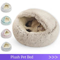 Cat Dog  Bed Pet Mattress Sleeping Warm Soft Plush Pet Bed with Cover Round  Nest Cave for Small Dogs kitten