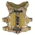 Dog Tactical Harness No Pull,Pet Dog Harness with 4 Dog Patches, Reflective Pet Harness Vest with Durable Soft Padded Handle