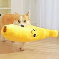 Pets Calming-Banana Plush Toy Squeaky 2 In 1 Anxiety Boredom Relief Dog Chewing Toys Soft Sturdy For Pet Alone Companion