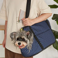 Portable Pet Carrier Bag - Breathable Mesh Winter Warm Foldable Shoulder Handheld Bag, for Small-medium Dogs Cats