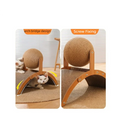 2 In 1 Wooden Cat Scratching Ball Sisal Scratch Board Durable Grinding Paw Toy Solid Wood Scraper For Cats Kittens Pet Supplies