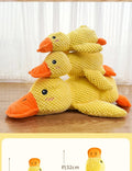 Cute Charging Duck Squeaky Plush Dog Toy for Golden Retriever Teddy Chew Teething Boredom Relief Small Yellow Duck Pet Supplies