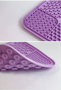 Pet Licking Mat with Suction Cup Slow Feeder Food-Grade Silicone Dog Treat Mat for Anxiety Relief Slow Eating Choking Prevention