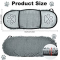Large Soft Pet Bath Towel Quick-Drying Super Absorbent Foldable Skin-Friendly Cat Dog Bath Robe for Comfortable Cleaning