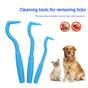 Pet Tick Remover Tool Set Tick Tweezer Flea Remover Hook Portable Mite Flea Extractor Clamp Safe Grooming Accessories for Pets