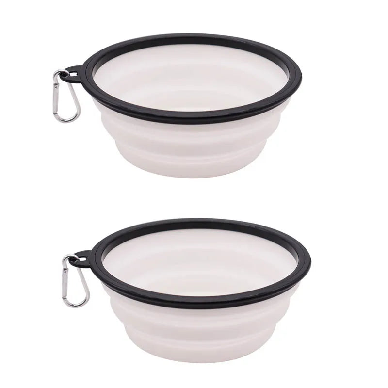 TPE dog bowl cat bowl wear-resistant and durable pet folding bowl travel outdoor drinking water feeding portable pet bowl