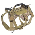 Dog Tactical Harness No Pull,Pet Dog Harness with 4 Dog Patches, Reflective Pet Harness Vest with Durable Soft Padded Handle