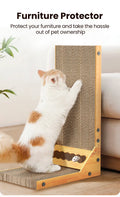ROJECO Cat Scratcher L-Shaped Cat Scratching Board For Cats Toys Claw Grinding Scraper Mat Cat Furniture Protector Accesories