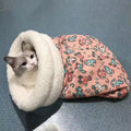 Cat Bed Pet Mattress Warm Soft Plush Pet Bed with Cover Round Cat Dog Sleeping Nest Cave for Small Dogs Kitten