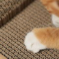 Cat Scratcher Bed Wooden Detachable Corrugated Board, Cat Hole Hanging Ball Toy, Large Space Cardboard Cat Bed Apartment