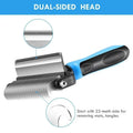 Professional 2In1 Double-Sided Pet Grooming Brush Dog Comb Rake Comfortable Handle For Dogs Cats Remove Knots Tangles Easily