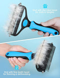 Professional 2In1 Double-Sided Pet Grooming Brush Dog Comb Rake Comfortable Handle For Dogs Cats Remove Knots Tangles Easily