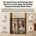 Pet Gate Fence No Drilling Mesh Barrier Anti Escape Door Guard for Cats and Dogs Durable Scratch Proof for Kitchen Stairs