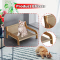 Cat Scratcher Cardboard Sofa Shape Indoor Cats Small Medium Large Elevated Cartoon Pet Furniture for Sleeping Resting Playing