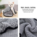 Large Soft Pet Bath Towel Quick-Drying Super Absorbent Foldable Skin-Friendly Cat Dog Bath Robe for Comfortable Cleaning