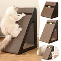 2 in 1 Cat Scratcher Cardboard with Ball Triangles Cat Scratching Board Wear-resistant Cats Clawing Board Pet Climbing Frame