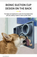 Pet Licking Mat with Suction Cup Slow Feeder Food-Grade Silicone Dog Treat Mat for Anxiety Relief Slow Eating Choking Prevention
