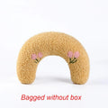 Soft Plush Pet Cat Pillow U-shaped Neck Protection Deep Sleep Cushion for Small Dogs Puppy Kitten Bed Accessories Calming Toy