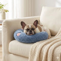 Soft Plush Pet Cat Pillow U-shaped Neck Protection Deep Sleep Cushion for Small Dogs Puppy Kitten Bed Accessories Calming Toy