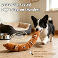 Hot Dog Sausage Plush Chew Toy for Dogs BB Squeaker Press Sound Design Bite Resistant Pet Teeth Grinding Boredom Relief Toy
