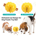 Dog Interactive Chew Treat Dispensing Ball - Self-Play, Boredom Relief, Bite-Resistant, Teeth Cleaning Pet Toy,