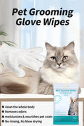 New 6PCS Pet Wash-Free Gloves Cat Bath Deodorant Wipes Disposable Cleaning Dry Cleaning Dog Wipes Gentle And Convenient Gloves