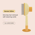 One Button Self-cleaning Pet Grooming Brush Portable Dog Cat Hair Remover Comb Gentle Massage Shedding Tool