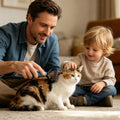 Cat Hair Removal Comb Dog Hair Removal Brush Stainless Steel Double Sided Pet Grooming Brush Removing Tangles Cat Accessories