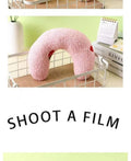 U Shape Pet Plush Pillow Soft Sleep Companion Cushion Calming Toy Universal For Dog Cat Warm Comfortable Pet Sleeping Supplies