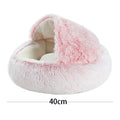 Cat Dog  Bed Pet Mattress Sleeping Warm Soft Plush Pet Bed with Cover Round  Nest Cave for Small Dogs kitten