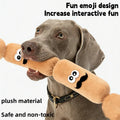 Hot Dog Sausage Plush Chew Toy for Dogs BB Squeaker Press Sound Design Bite Resistant Pet Teeth Grinding Boredom Relief Toy