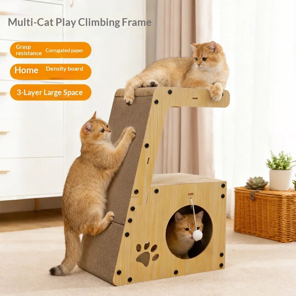 Cozy Cardboard Cat Scratcher & Sofa Saver