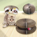 Foldable Cat Scratcher with Bell & Catnip Magic Organ Cat Scratching Board Accordion Toy Cats Grinding Claw Scratching Post Toys